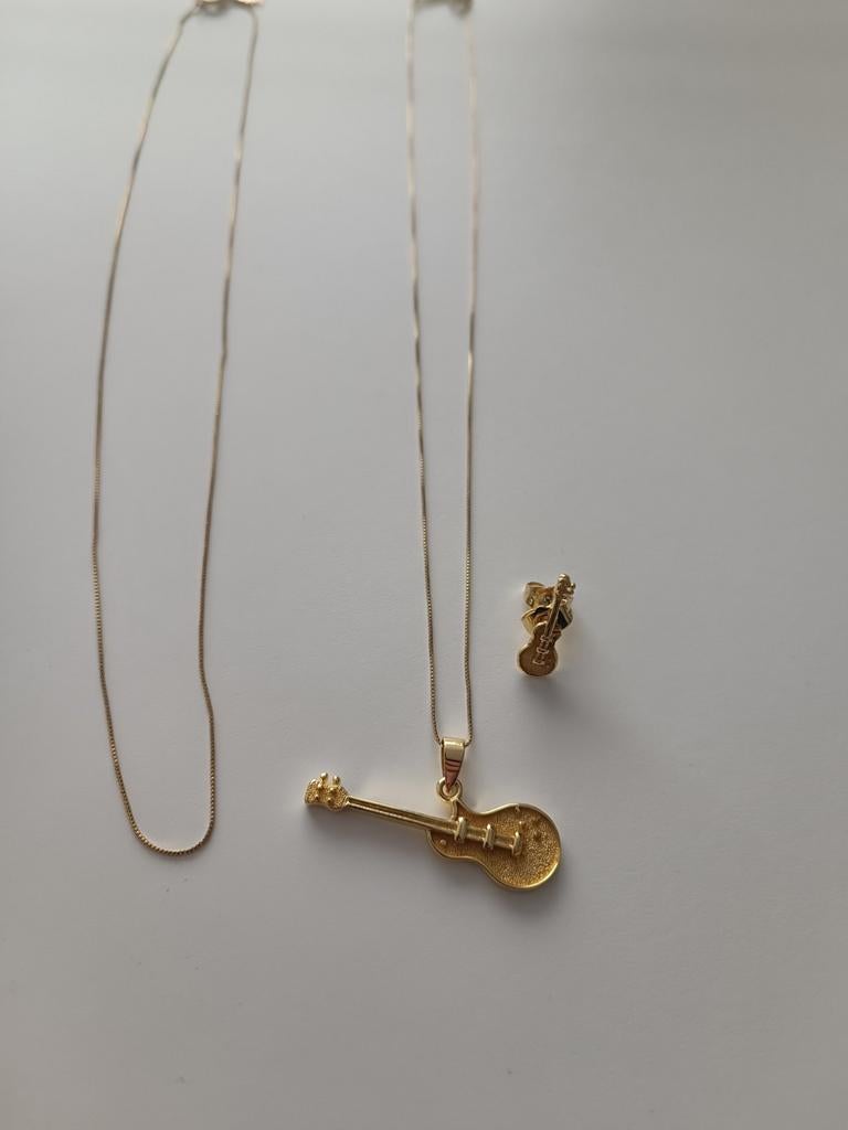 Leuke goldplated ketting met hanger, Ophalen of Verzenden, Zo goed als nieuw, Goud, Overige materialen