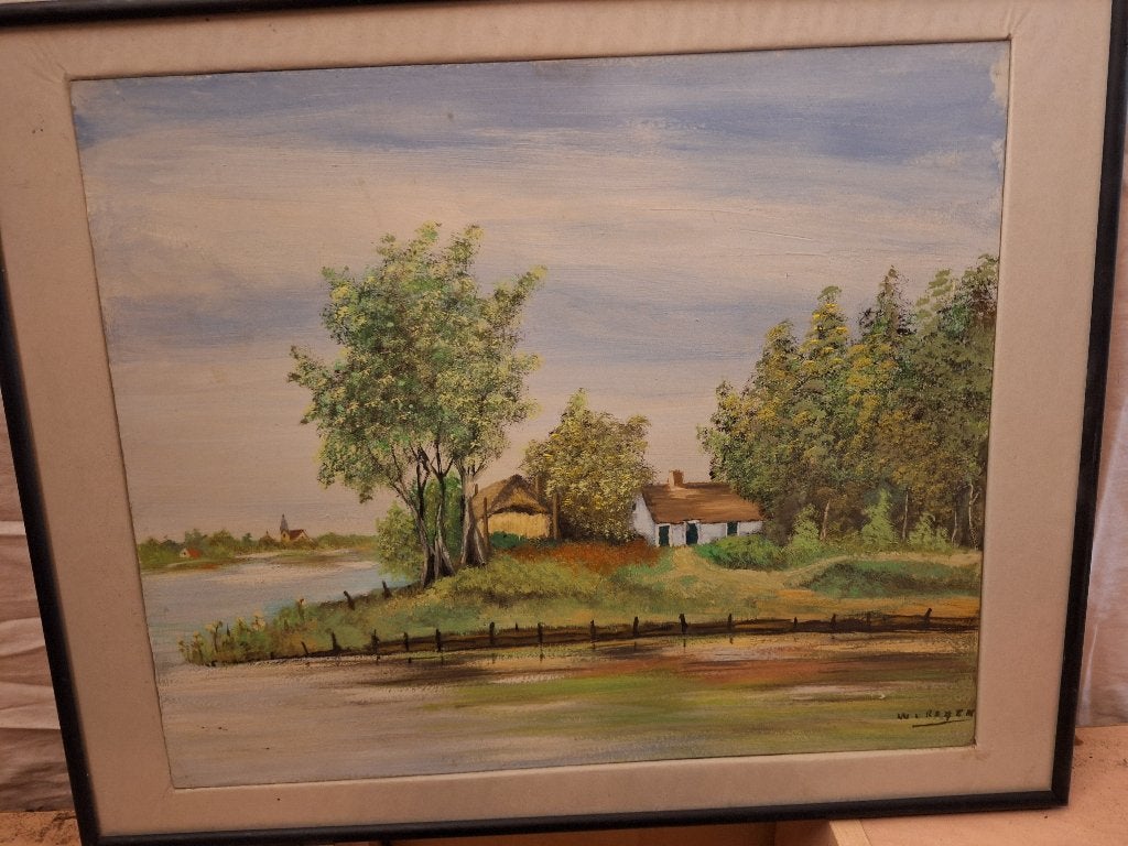 Oude schilderijen, Nederlandse school, Ophalen of Verzenden, Handgeschilderd, Olieverf