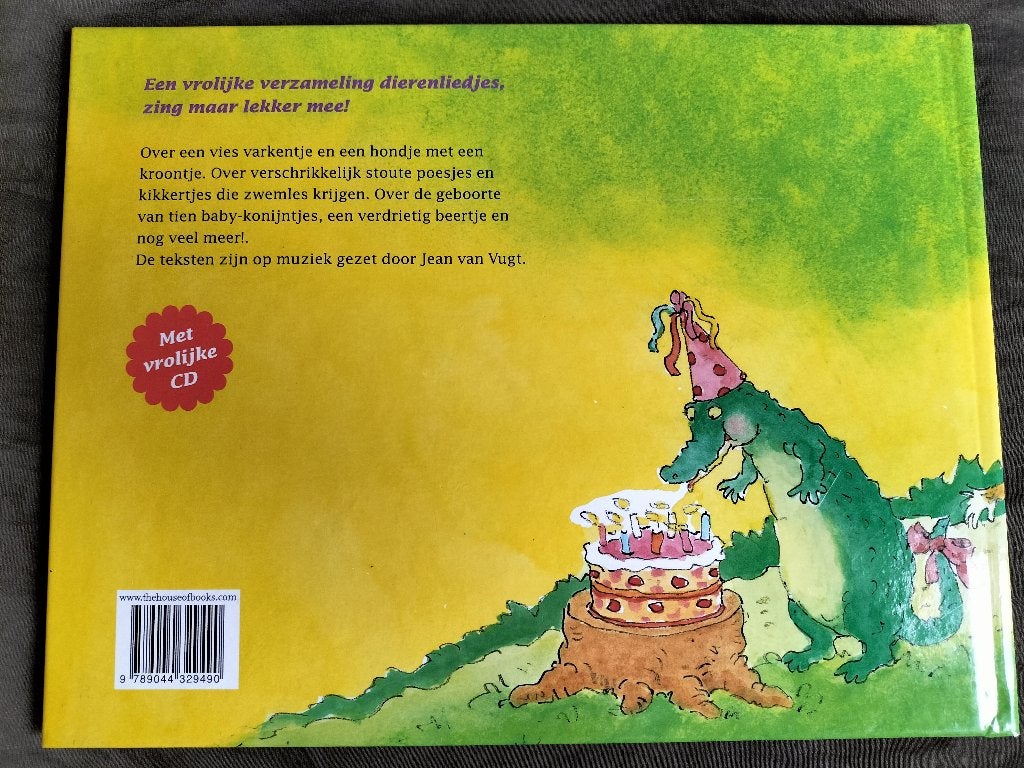 Busser & Schröder - Zing je mee-boek + CD met dierenliedjes, Boeken, Fictie algemeen, Jongen of Meisje, Ophalen of Verzenden, Zo goed als nieuw