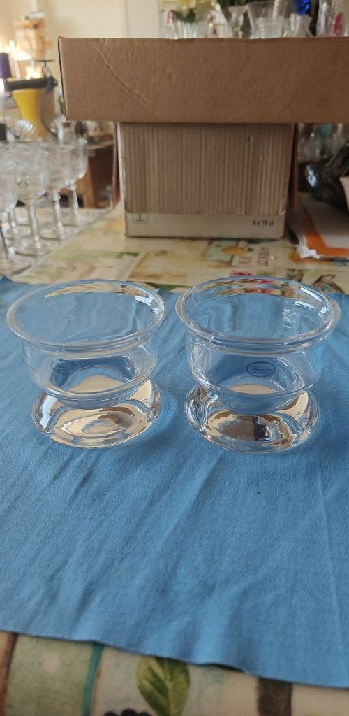 kandelaar Jacques Flamant doorschijnend glas 2, Ophalen of Verzenden, Kandelaar, 8 cm, Overige merken