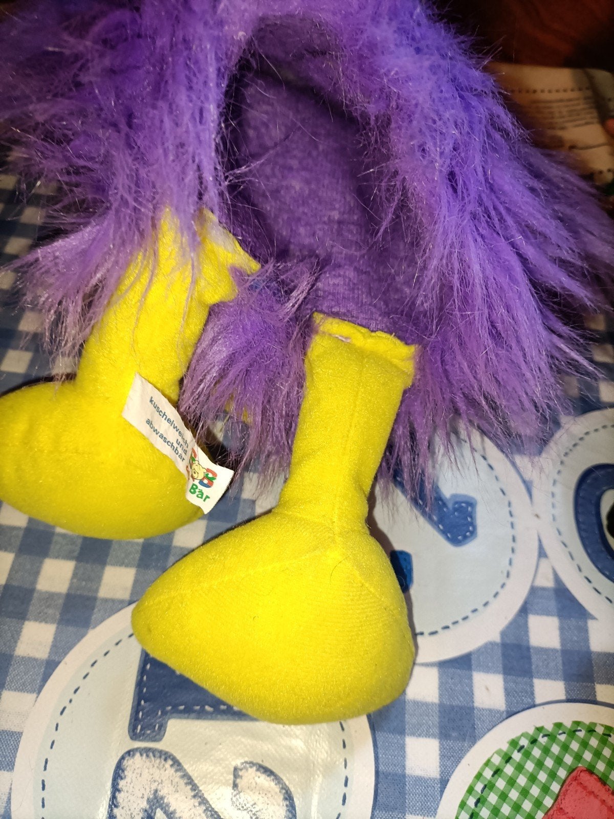 Paarse kraai handpop vogel met piepje, Ophalen of Verzenden, Zo goed als nieuw, Overige typen