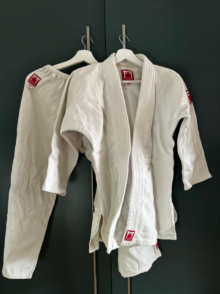 Wit judopak, Fighting Films, maat 160, Maat S, Ophalen of Verzenden, Gebruikt, Judo