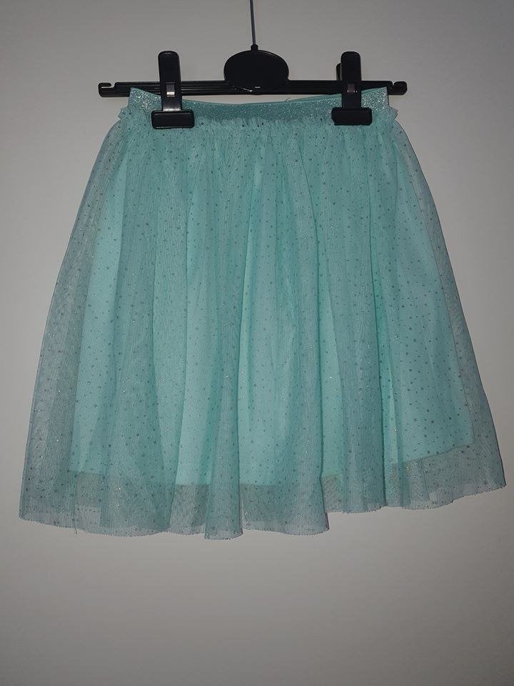 Mooie turquoise rok met glitters voor meisjes maat 134, Kinderen en Baby's, Kinderkleding | Maat 134, Gebruikt, Meisje, Ophalen of Verzenden