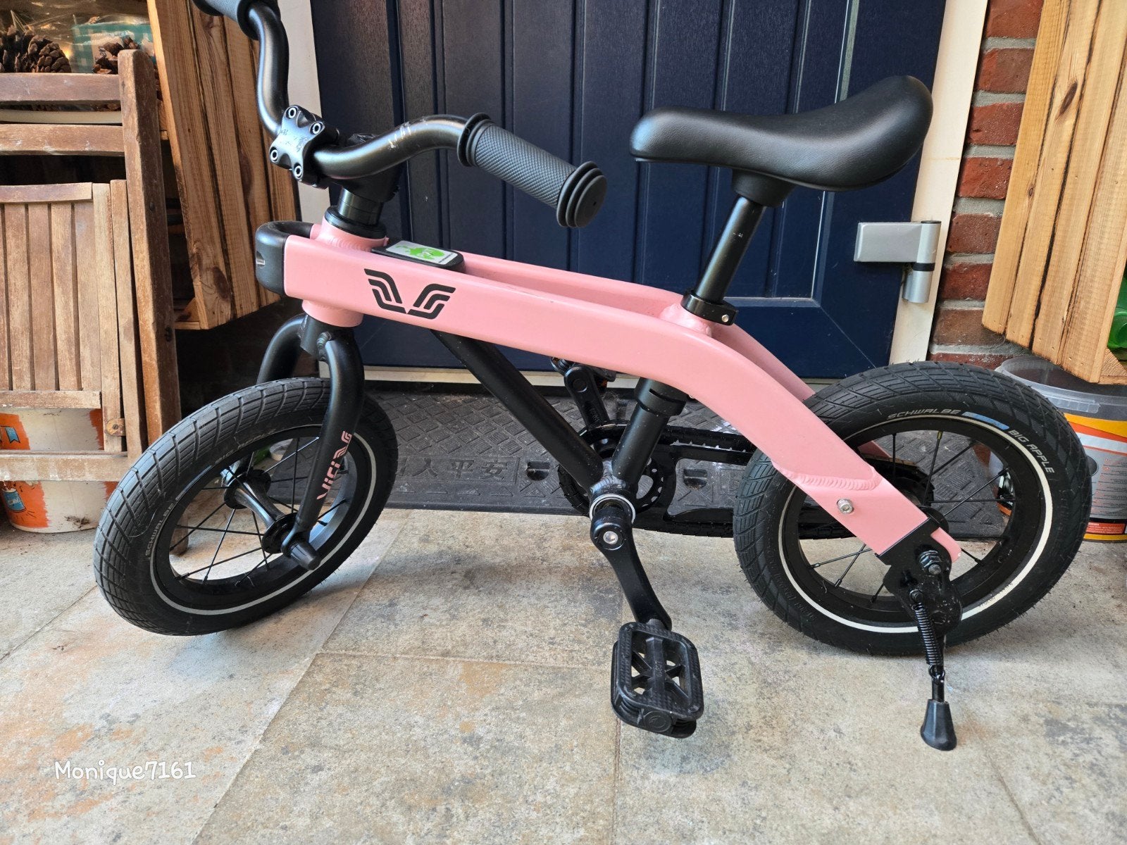 Vici 3-in-1 Meegroeifiets Brandweer Roze (1-5 jaar), Ophalen, Terugtraprem, Vici, Minder dan 16 inch