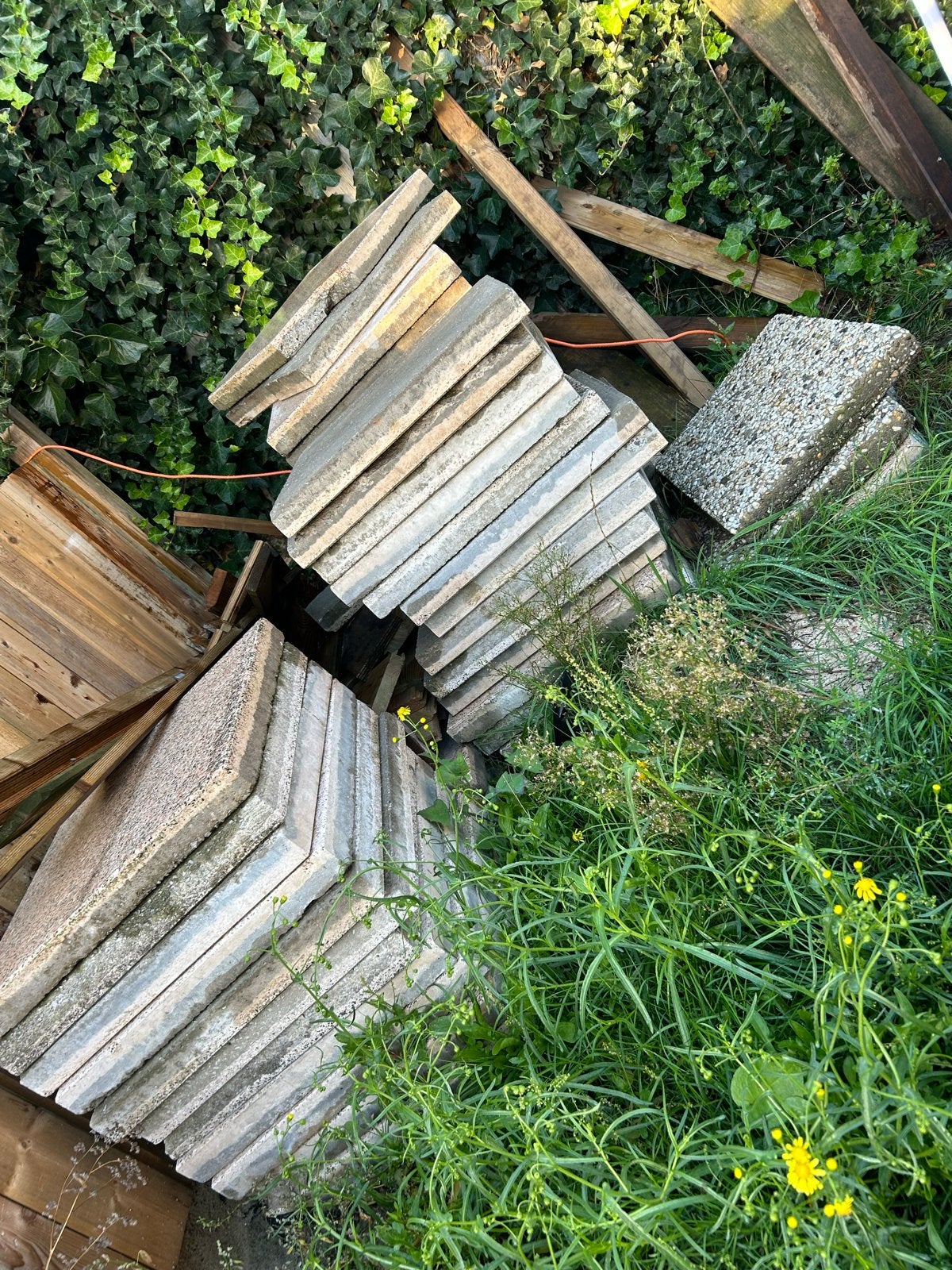 Tegels, Tuin en Terras, Ophalen, Gebruikt, 10 m² of meer, Beton