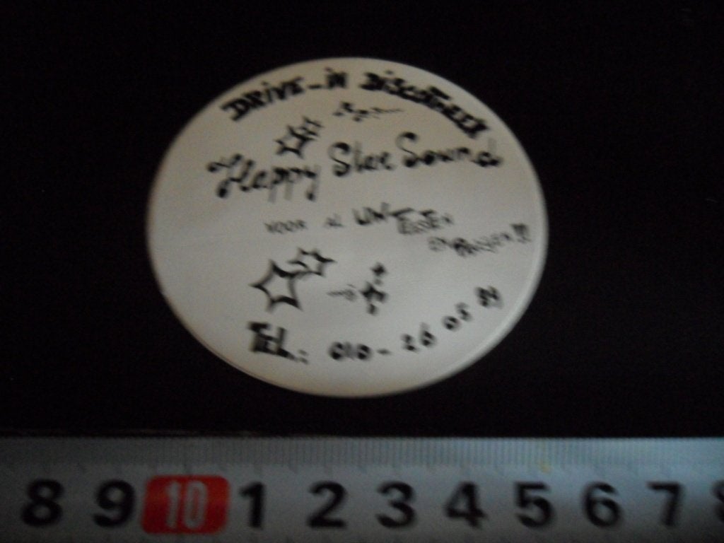 sticker Drive-in-discotheek Happy Star Sound 010-260589, Ophalen, Zo goed als nieuw