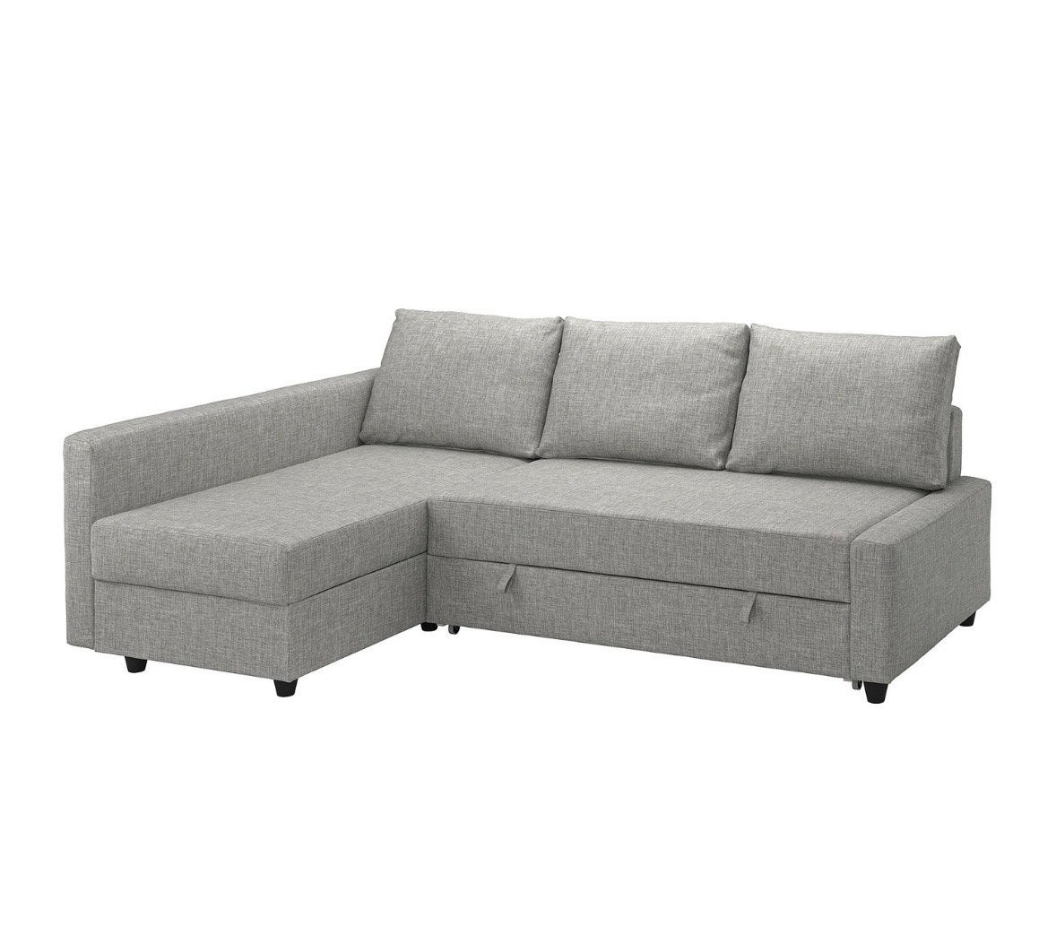 Ikea Friheten slaapbank - Beige - Gebruikt, Ophalen, Gebruikt, 125 tot 150 cm, Hoekbank
