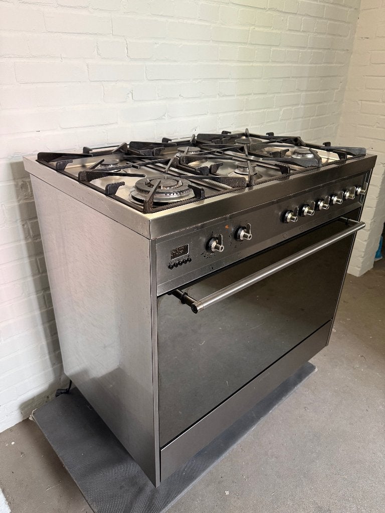 SMEG Gasfornuis 6 pits, Ophalen, Gebruikt, 60 cm of meer, Gas