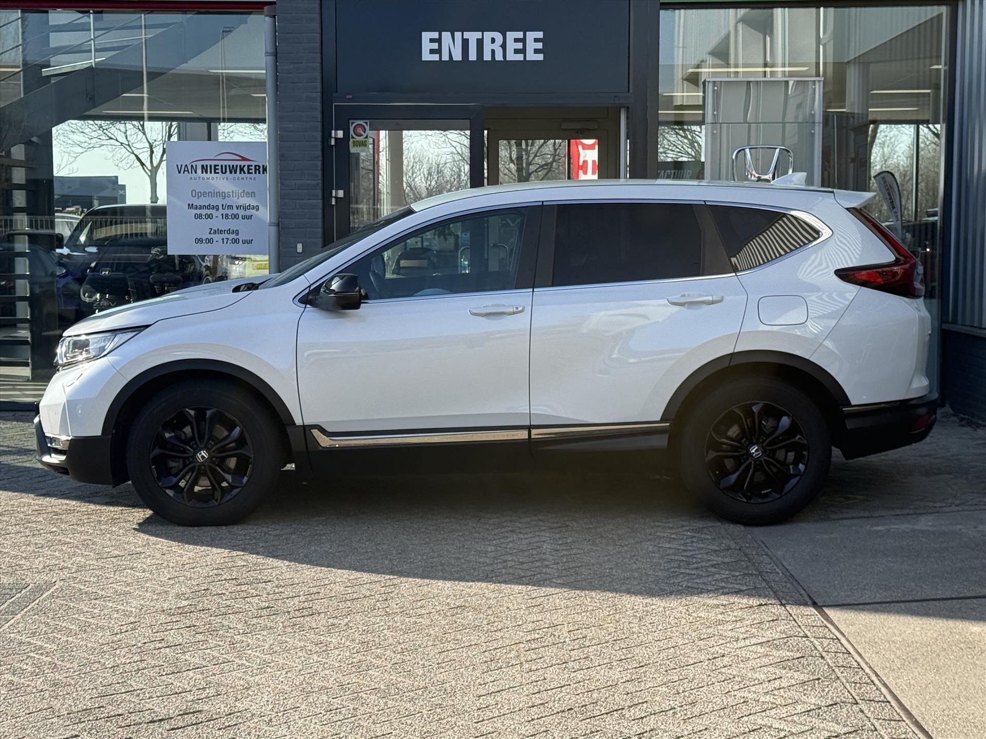 HONDA CR-V 2.0 HYBRID 184pk Black edition | Leer | camera |, Automaat, 12 maanden, 15 km/l, Gebruikt