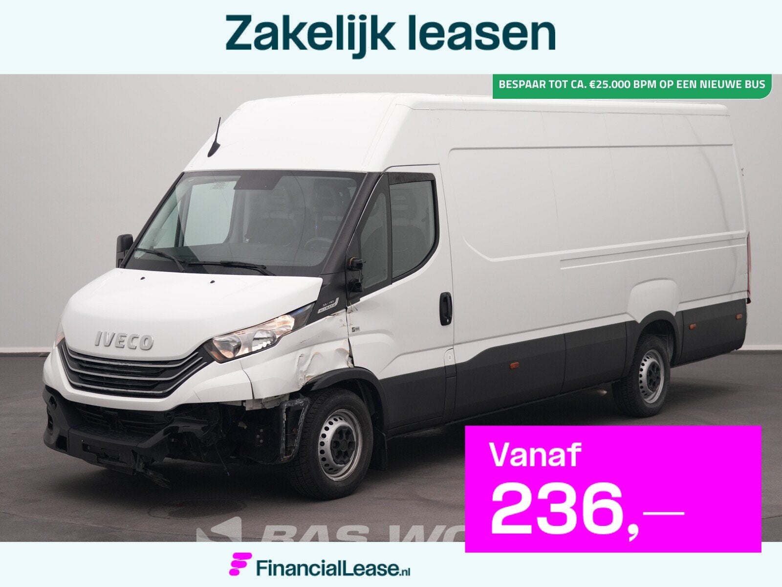 Iveco Daily 35S16 Schade/Damage! Automaat L3H2 160PK Airco C, Automaat, Stof, Gebruikt, Euro 6