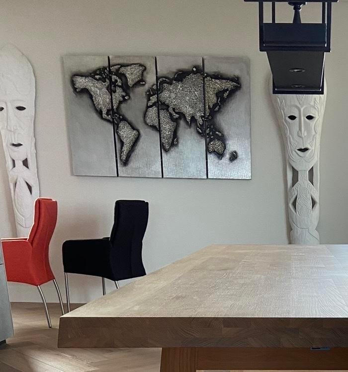 2 XL Houten Maskers uit Mykonos, Ophalen