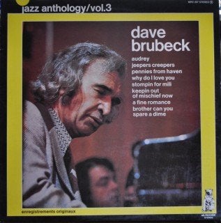 LP - Dave Brubeck ‎– Jazz Anthology/Vol. 3, 1960 tot 1980, Gebruikt, Ophalen of Verzenden, Jazz