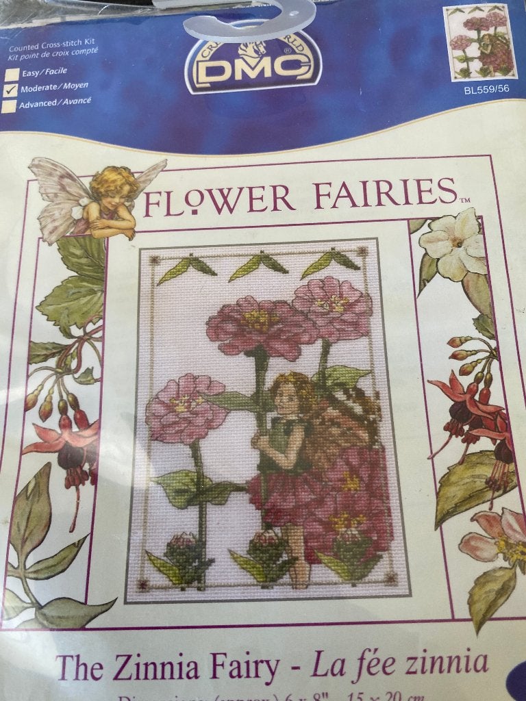 BORDUURPAKKET FLOWER FAIRIES THE ZINNIA FAIRY, Hobby en Vrije tijd, Verzenden, Nieuw, Handborduren, Borduurpakket
