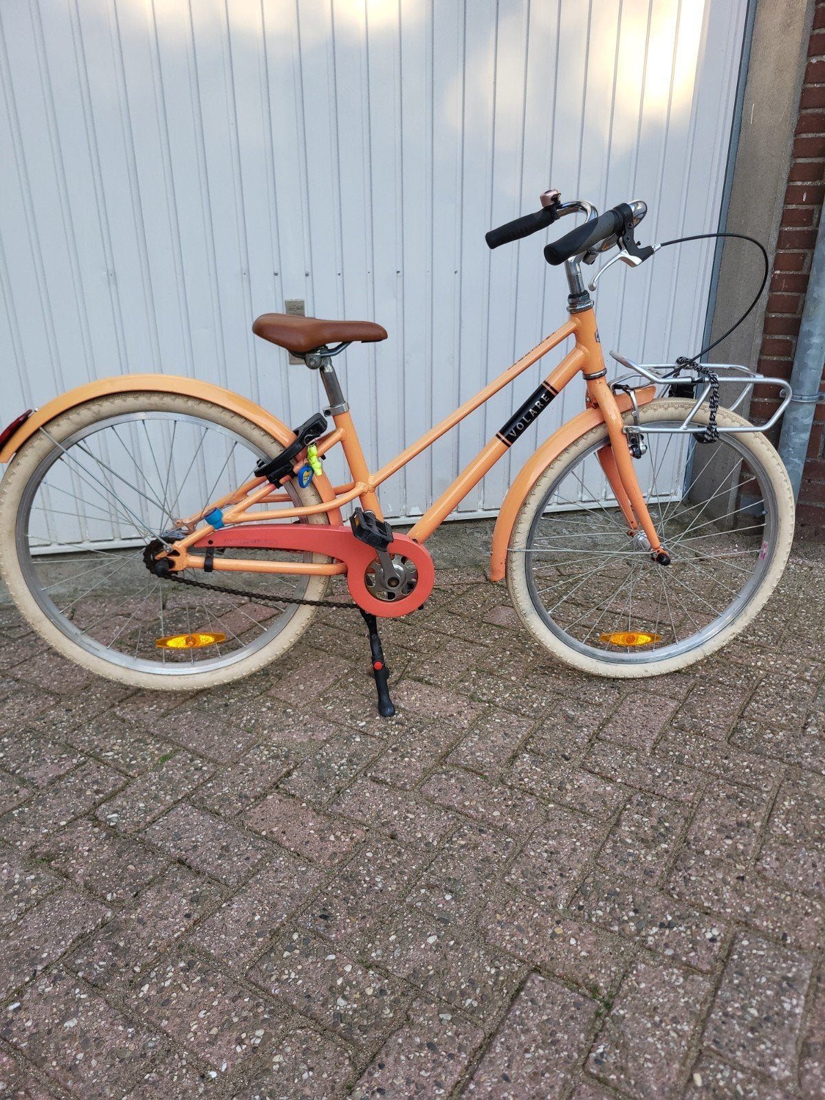 Volare Melody kinderfiets 24 inch - Oranje, Fietsen en Brommers, Terugtraprem, Gebruikt, Minder dan 47 cm, Ophalen