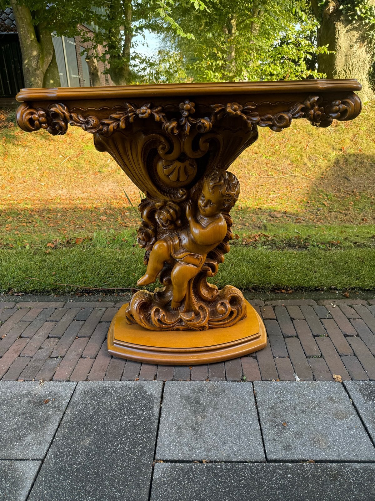 Prachtige Barok Console Tafel met Engelen, Ophalen