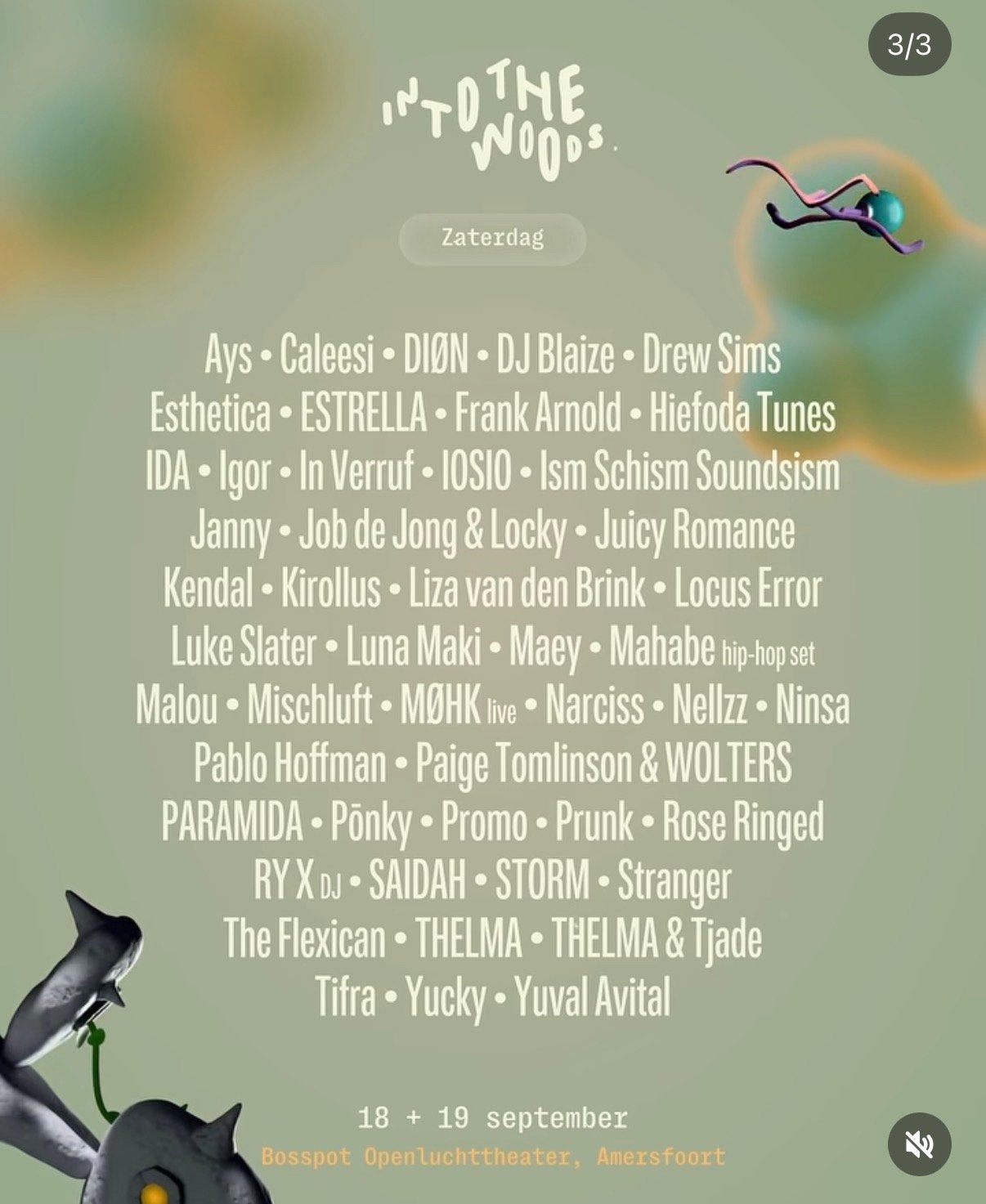 4x Ticket Into the Woods Festival Amersfoort - Vrijdag 18/09, Drie personen of meer