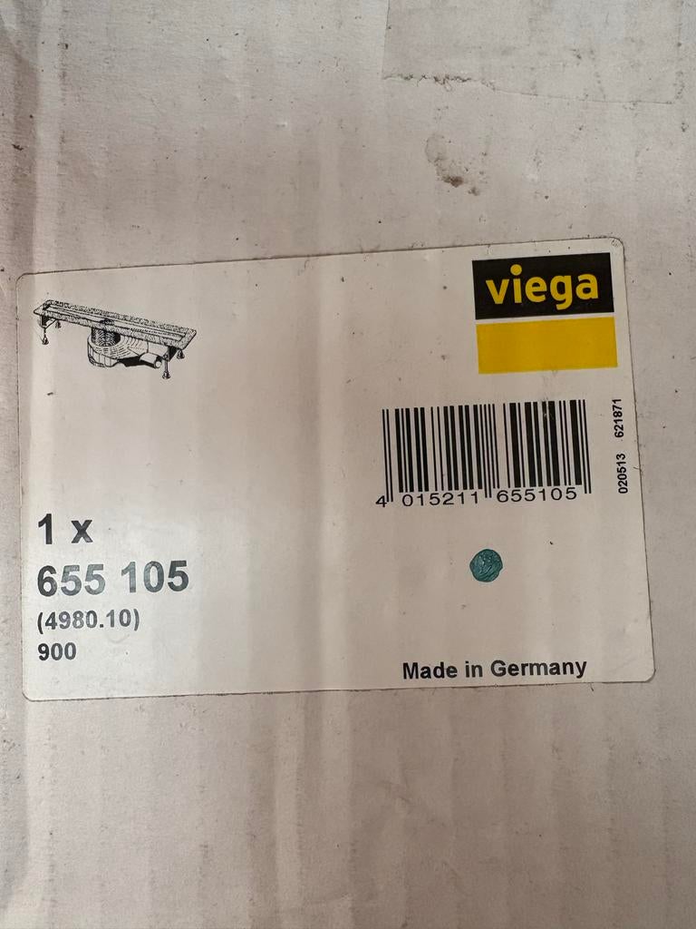 Viega Douche afvoer zonder afdekrooster, Doe-het-zelf en Verbouw, Sanitair, Nieuw, Douche, Rvs, Ophalen of Verzenden