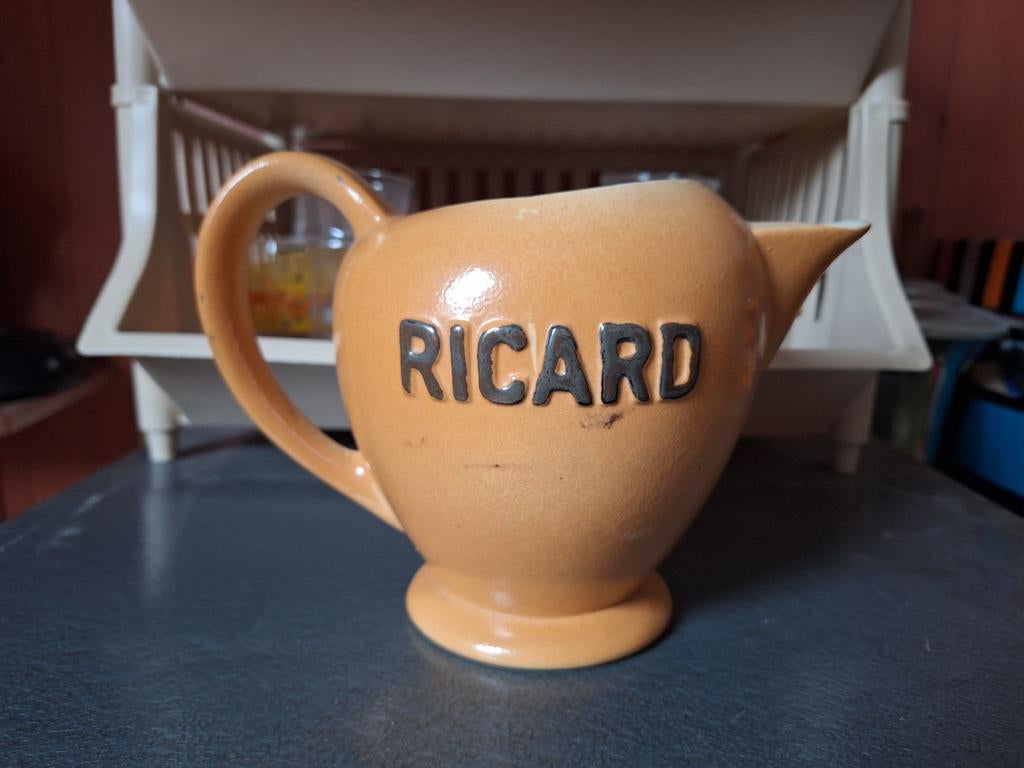 Waterkan/pichet Ricard, keramiek/rond model, gemerkt. Izgst., Verzamelen, Ophalen of Verzenden, Zo goed als nieuw, Gebruiksvoorwerp