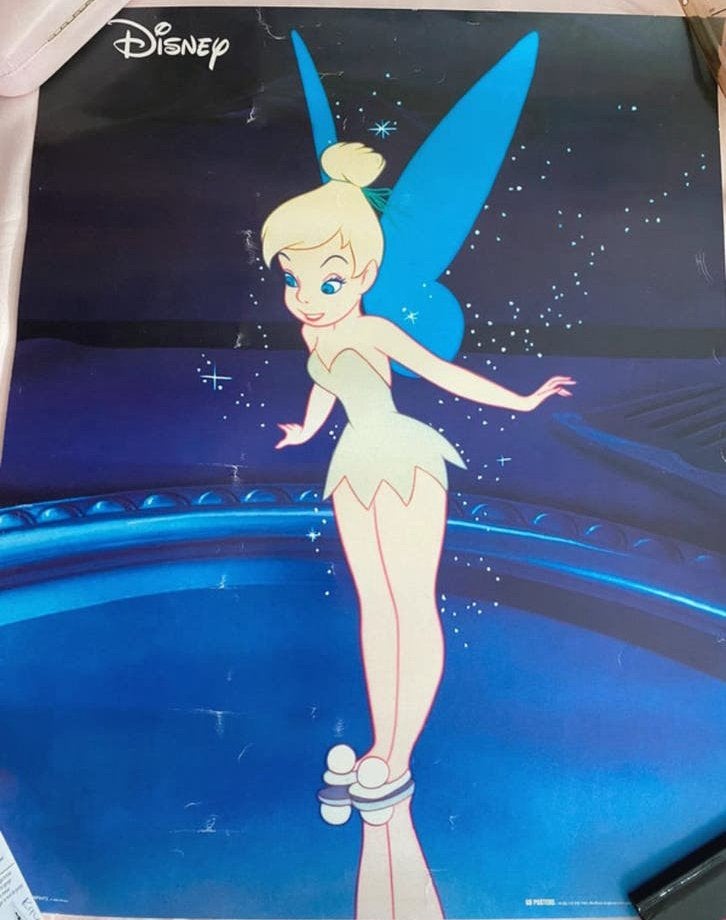 Tinkelbel/Tinker bell Disney poster, Ophalen of Verzenden, Gebruikt