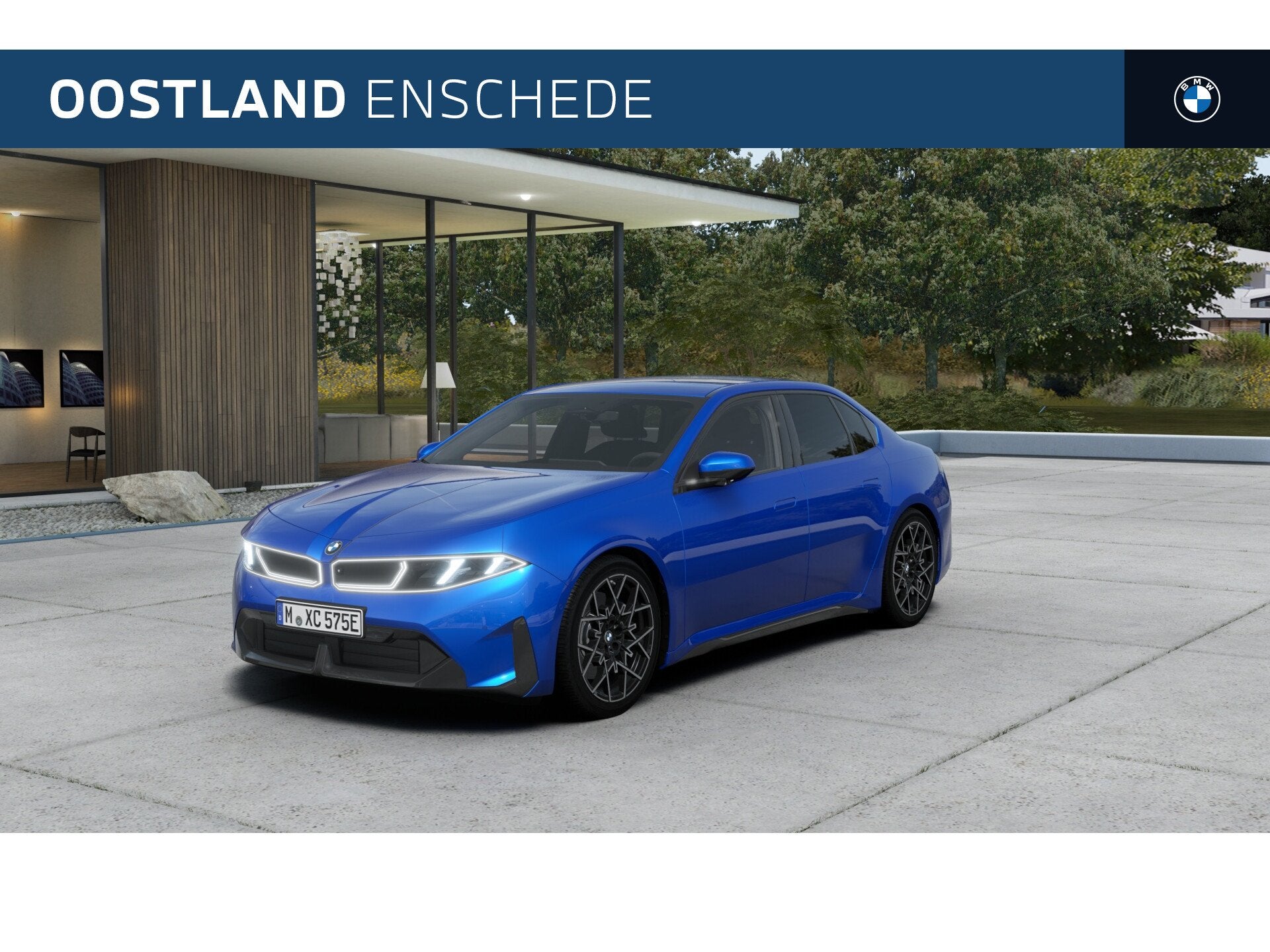 BMW i3 50 xDrive M Sport / Harman Kardon / 3D Head-Up / Adap, Auto's, Automaat, Zwart, Blauw, Leder