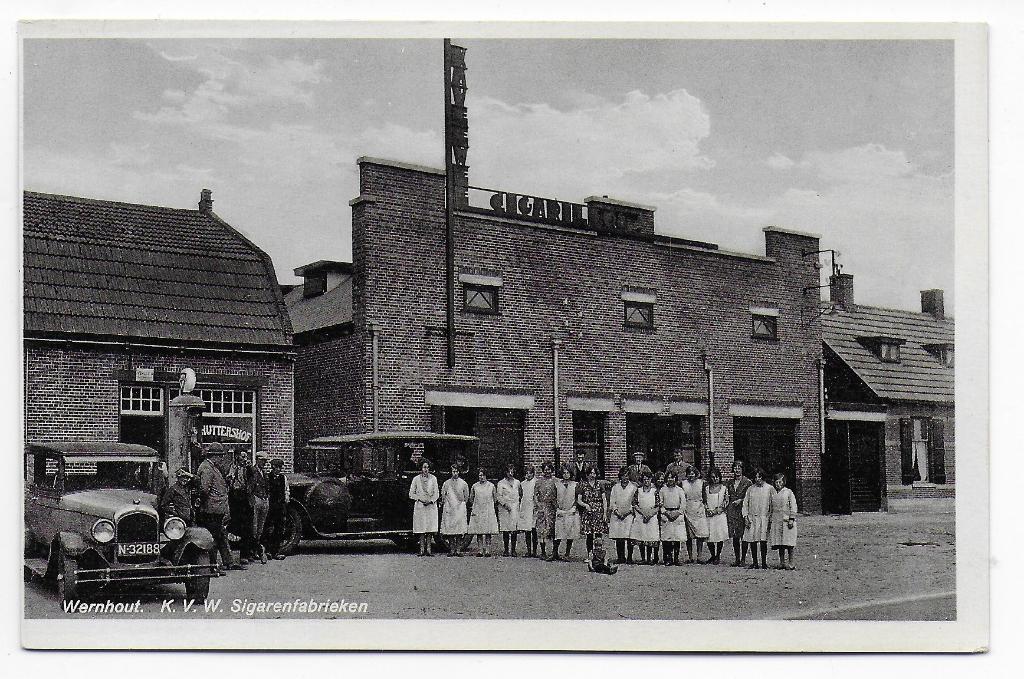 Wernhout KVW Sigarenfabrieken Oude Ansichtkaart (B5039 ), Ophalen of Verzenden, 1960 tot 1980, Gelopen, Noord-Brabant
