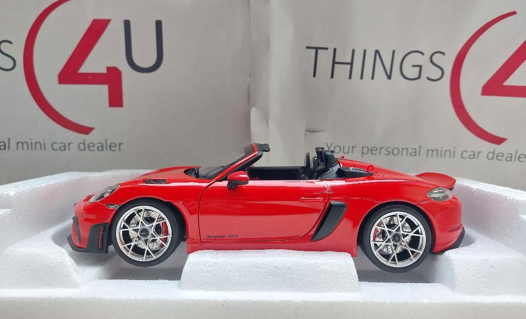 Norev 1:18 Porsche 718 Spyder RS 2023 Guards Red nieuw, Ophalen of Verzenden, Nieuw, Auto, Norev