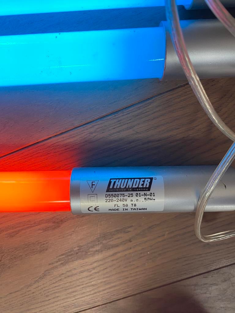 Set van 3 gekleurde TL buizen (162 cm) van het merk Thunder, Ophalen, Gebruikt, 60 watt of meer, Overige typen