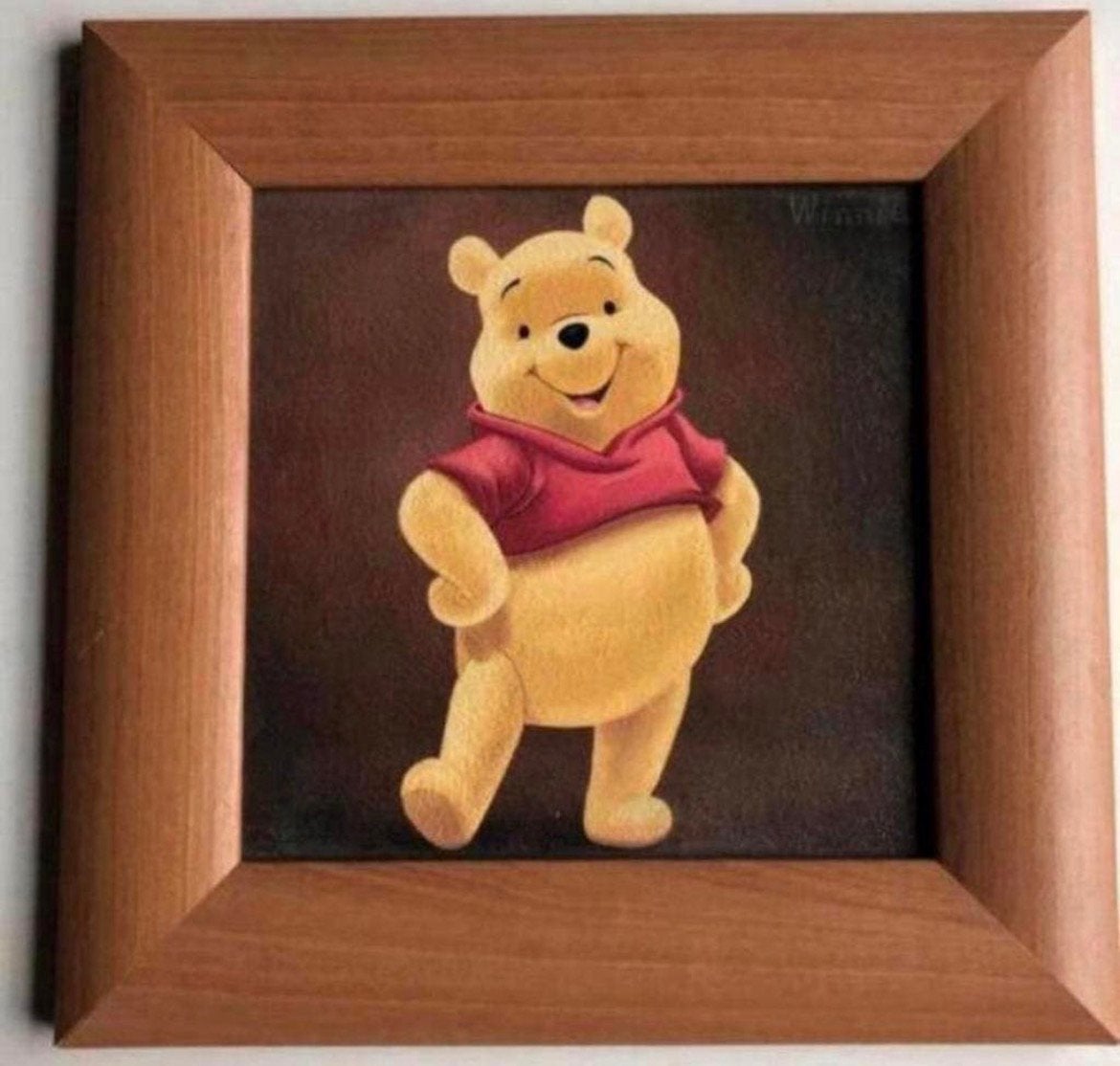 Disney Schilderij Winnie the Pooh 23 x 23 cm, Ophalen of Verzenden, Zo goed als nieuw, Wanddecoratie