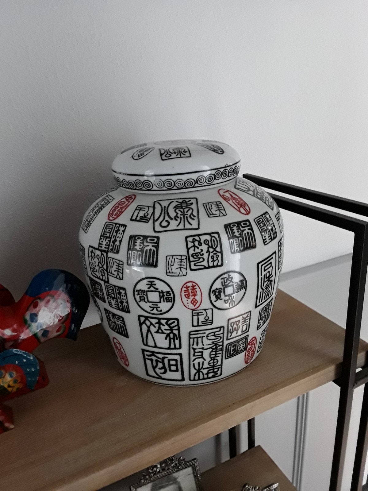 Chinese dekselpot, Ophalen, Overige kleuren, Aardewerk of Porselein, Zo goed als nieuw