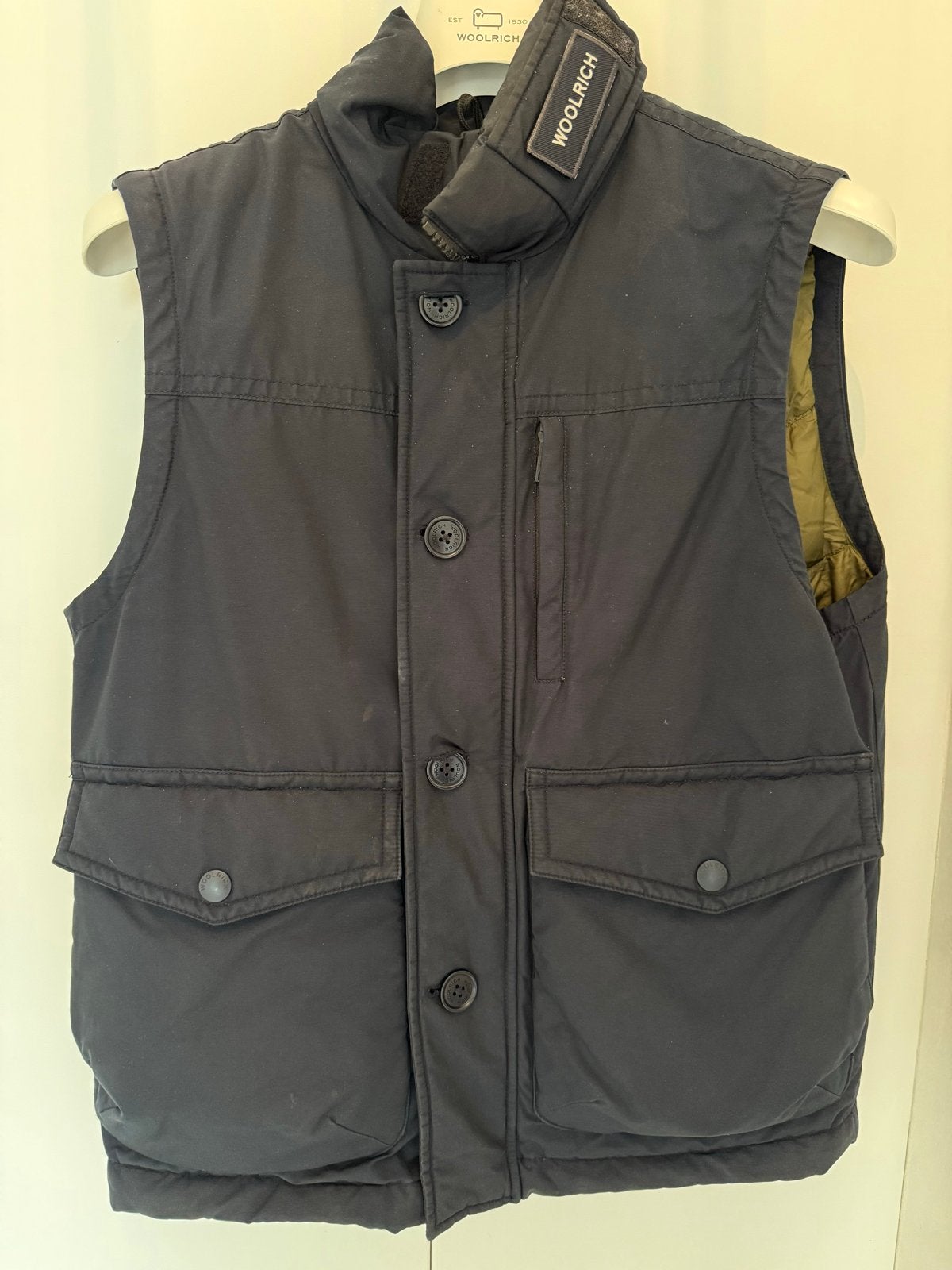 Woolrich Bodywarmer Ramar Maat M Navy, Ophalen, Zo goed als nieuw, Maat 48/50 (M), Blauw