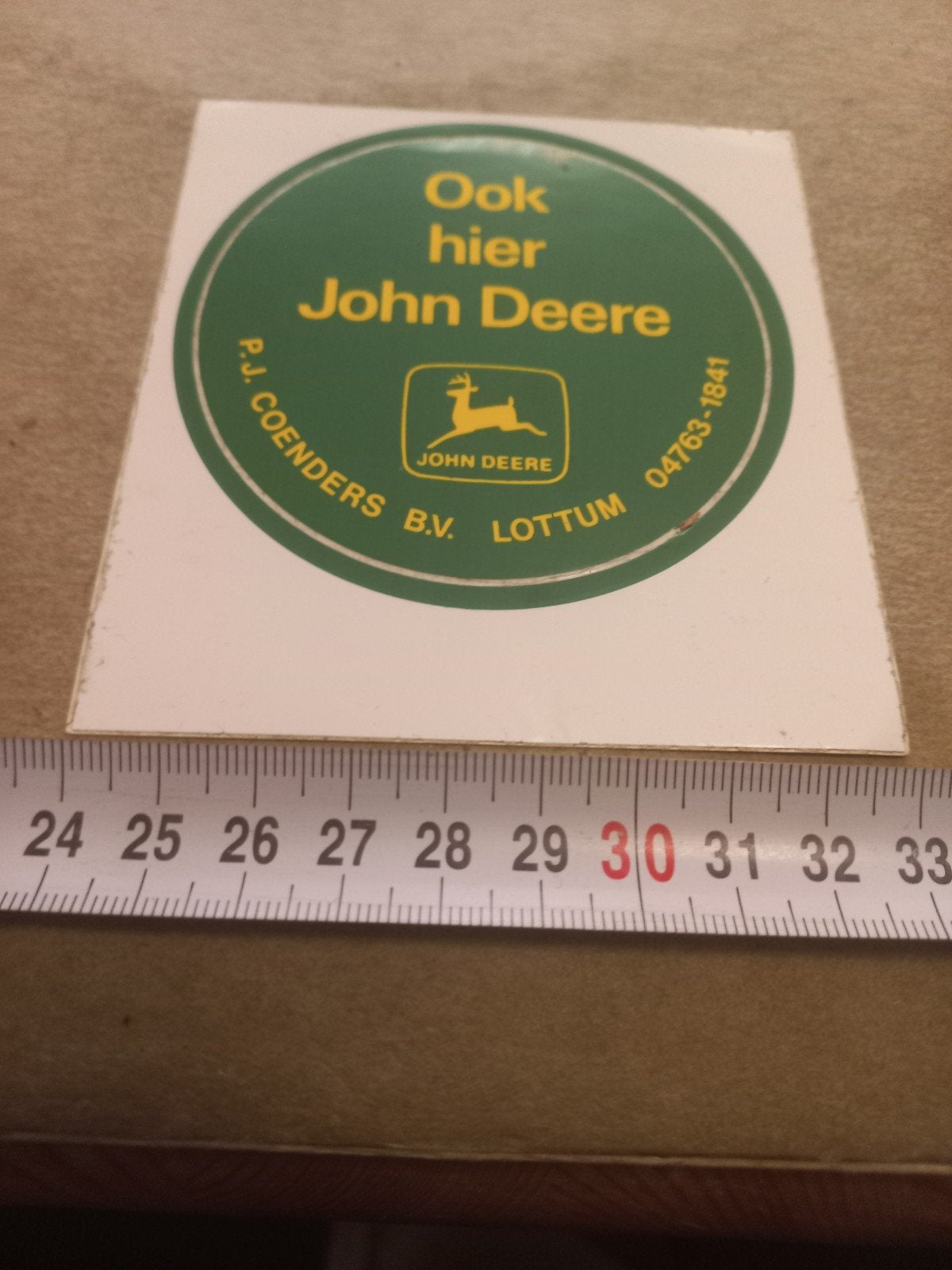 John Deere Sticker - Ook hier John Deere, Ophalen of Verzenden, Gebruikt