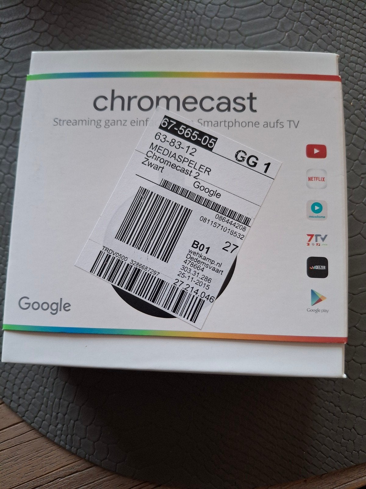 Google Chromecast 2 - Stream eenvoudig naar je TV, Audio, Tv en Foto, Ophalen, Zo goed als nieuw, HDMI