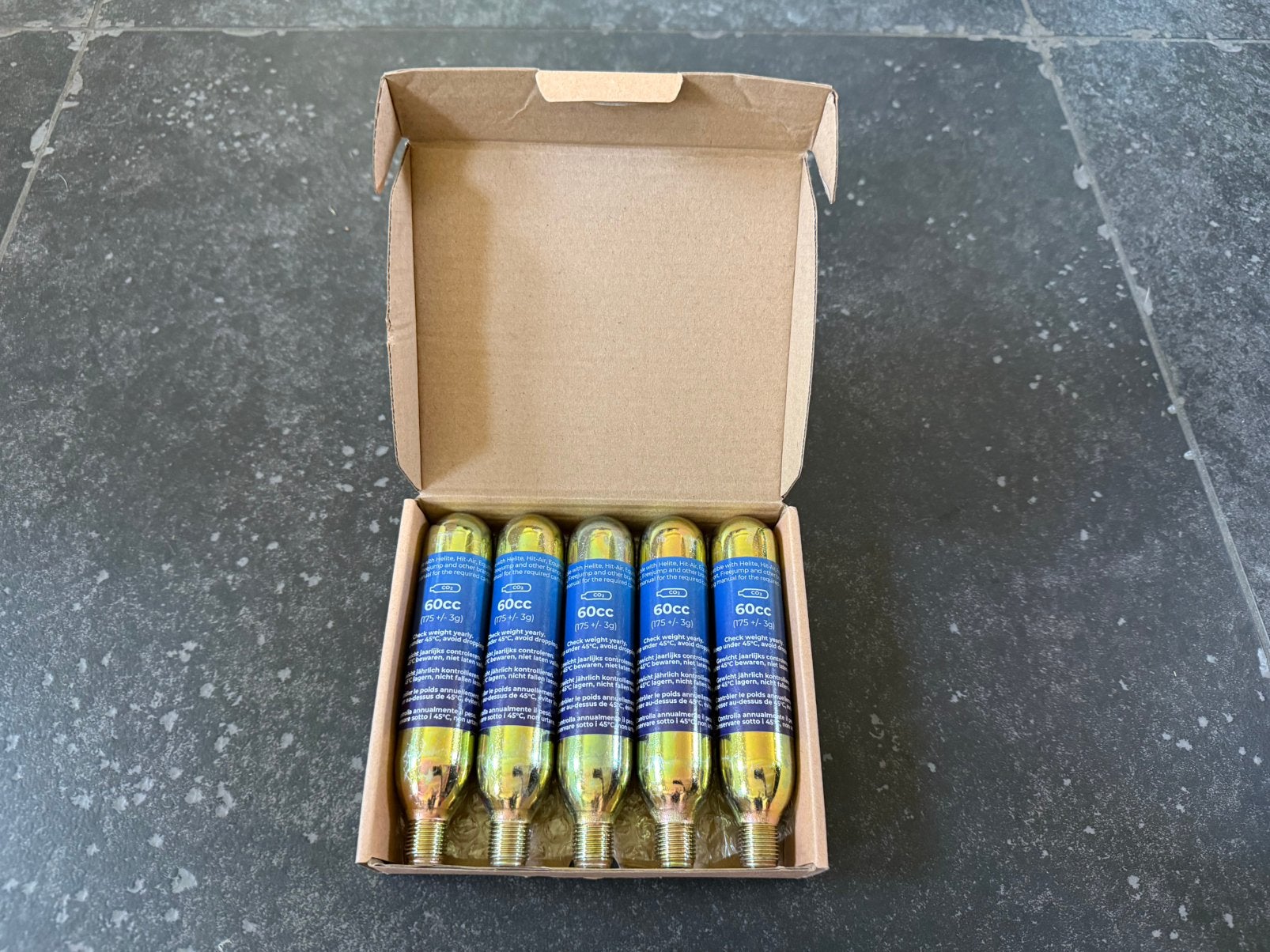 Set 5 x 60cc CO2 patronen voor airbag vest (o.a. Helite), Dieren en Toebehoren, Ophalen of Verzenden, Nieuw