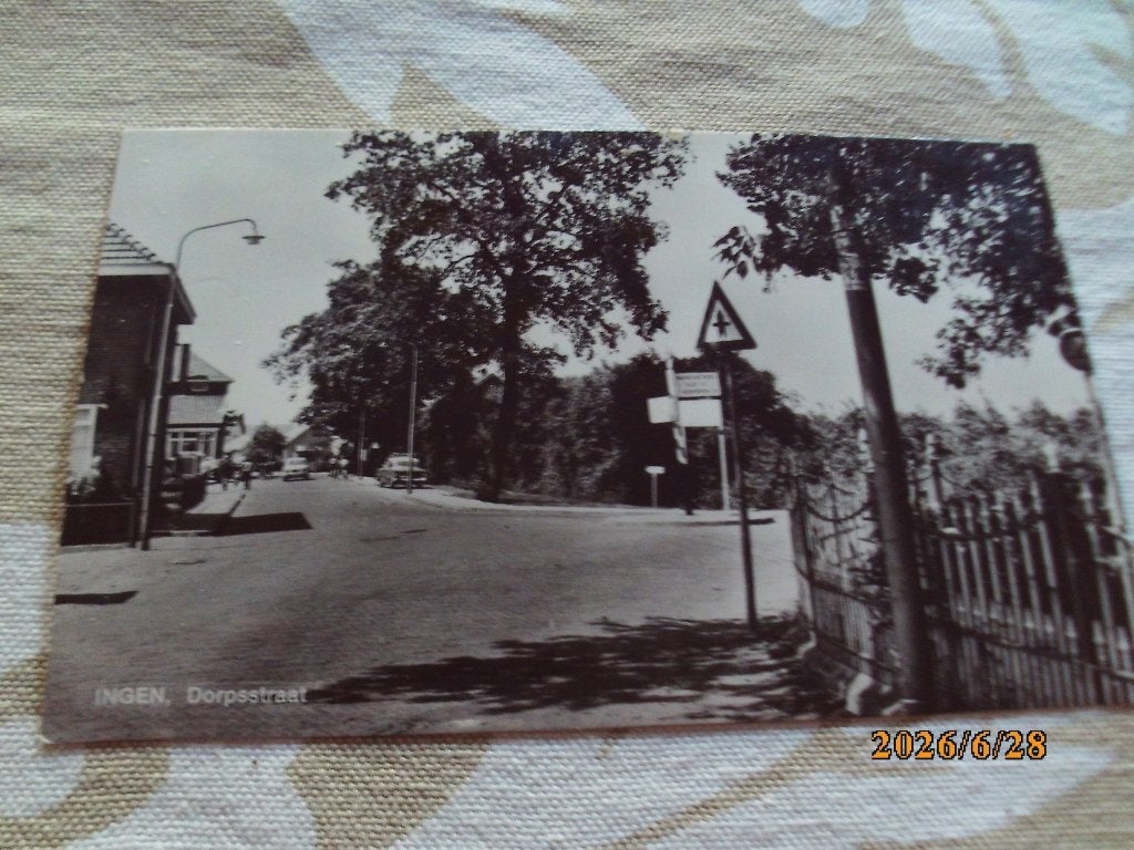 Ingen gem Buren kruising Dorpsstraat ongelopen 1970, Ophalen of Verzenden, 1960 tot 1980, Ongelopen, Gelderland