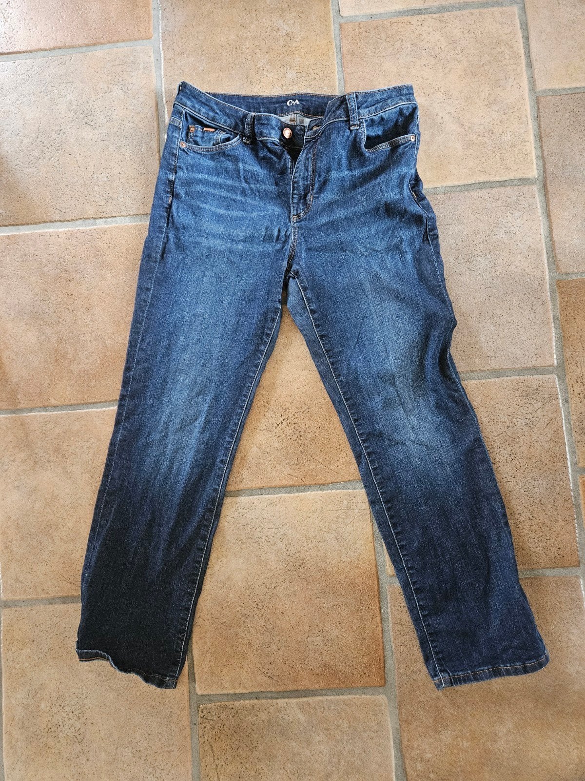 C&A Jeans Maat 42, Kleding | Dames, Blauw, Ophalen of Verzenden, W33 - W36 (confectie 42/44), Gedragen
