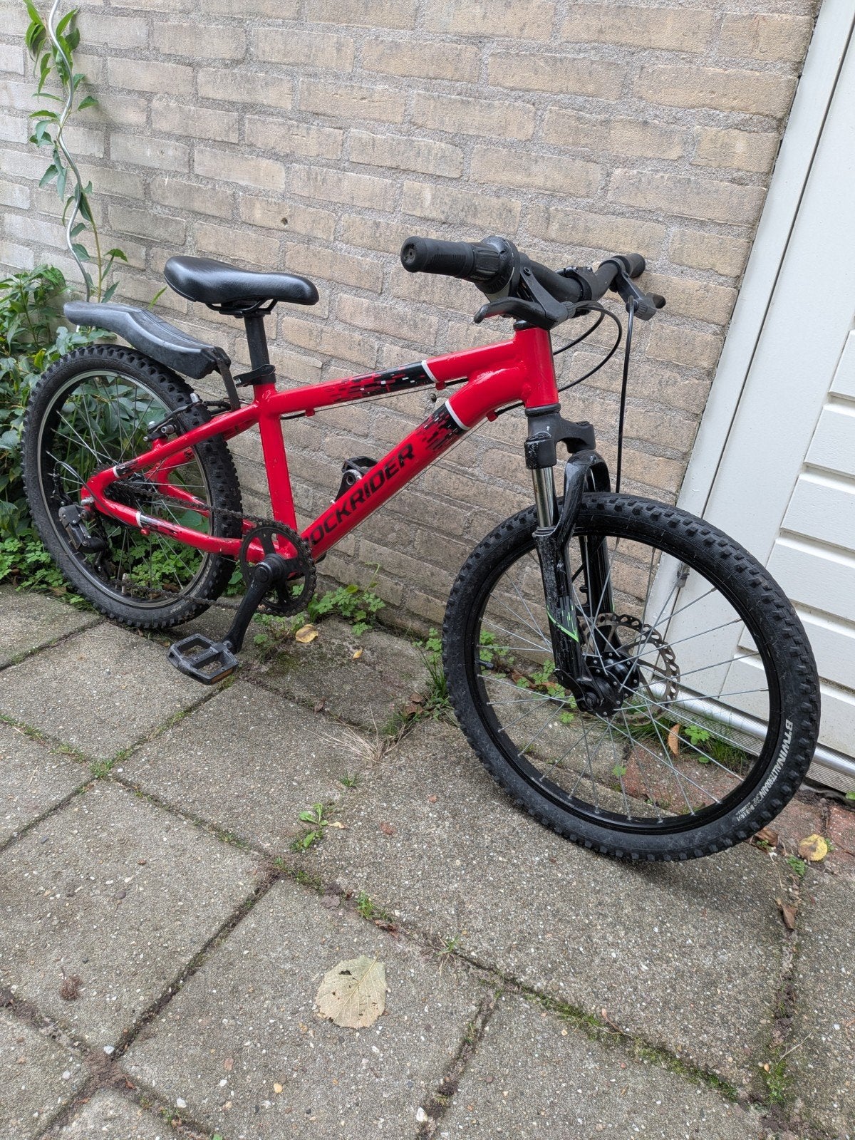 Rockrider kinderfiets ST 900 - Rood, Gebruikt, Versnellingen, Minder dan 49 cm, Schijfrem