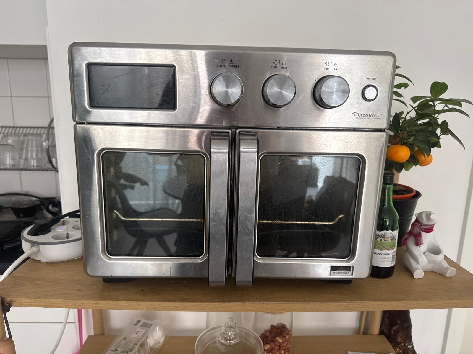 Turbotronic dubbele mini-oven - Zo goed als nieuw, Witgoed en Apparatuur, Ovens, Ophalen, Minder dan 45 cm, Overige merken, Zo goed als nieuw