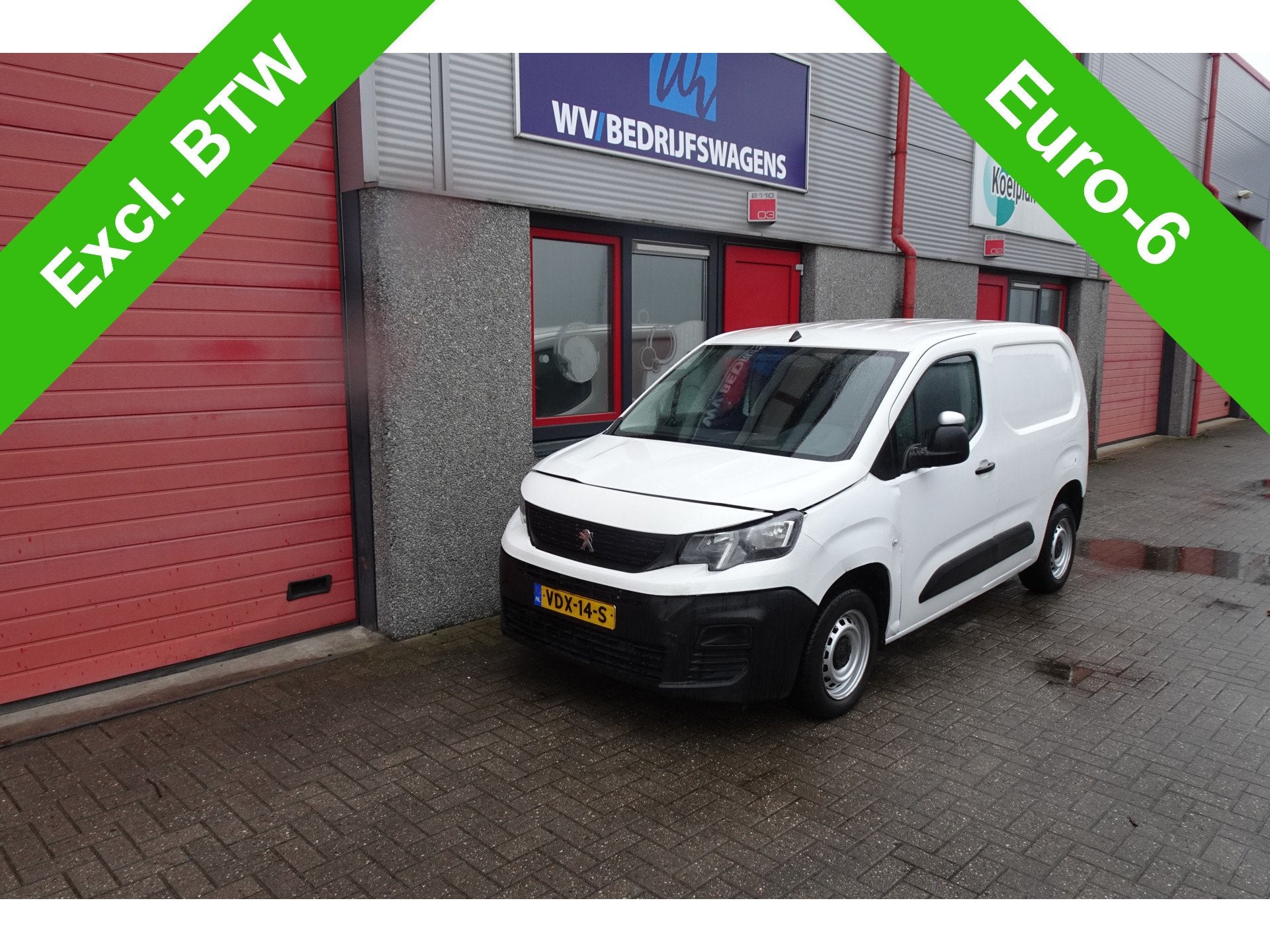 Peugeot Partner 1.5 BlueHDI Pro airco (bj 2020), Overige carrosserieën, Info@wvbedrijfswagens.nl, Wit, Peugeot