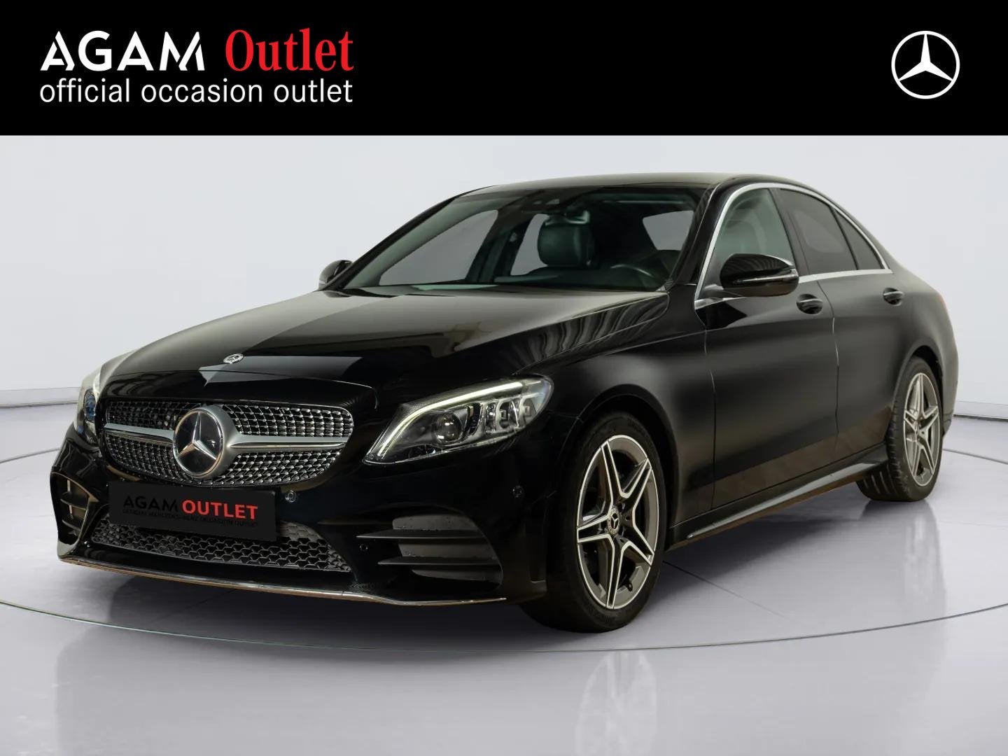 Mercedes-Benz C-Klasse Limousine 180 Business Solution AMG, Automaat, Leder en Stof, Zwart, Origineel Nederlands