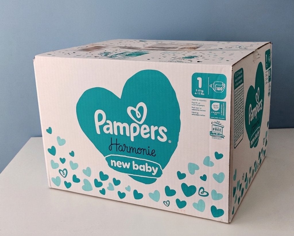 Pampers Harmonie luiers maat 1 180 st NIEUW in dichte doos, Ophalen of Verzenden, Nieuw