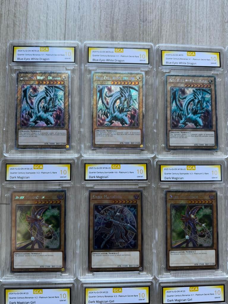 Yu-Gi-Oh kaarten graded 1st editions, Ophalen of Verzenden, Meerdere kaarten