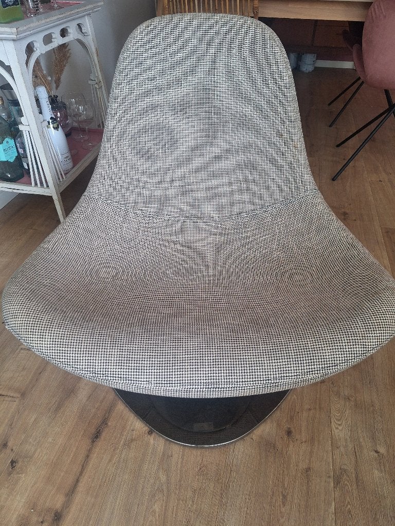Draaistoel retro, Huis en Inrichting, Fauteuils, Ophalen, Gebruikt, 75 tot 100 cm, Stof