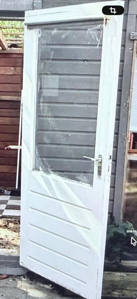 Tuindeur hardhout, Ophalen, Gebruikt, 80 tot 100 cm, Minder dan 200 cm