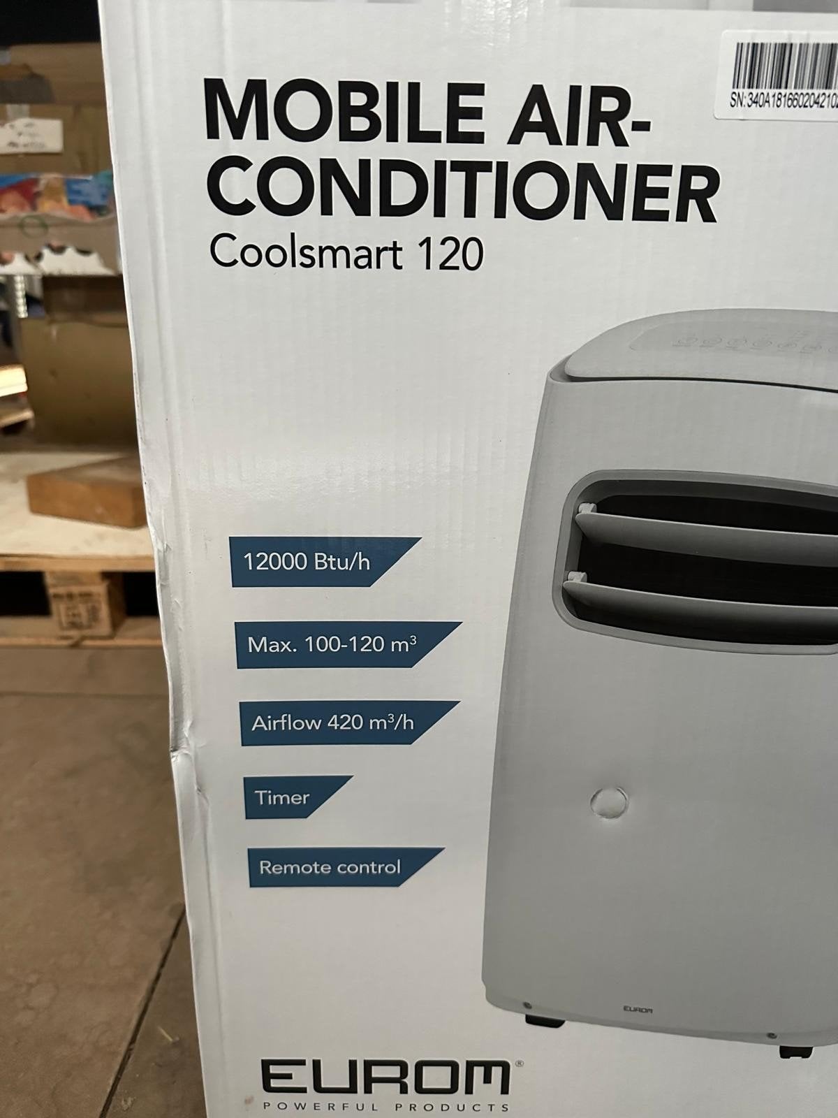 Eurom Coolsmart 120 Mobiele Airconditioner, Witgoed en Apparatuur, Airco's, Ophalen of Verzenden
