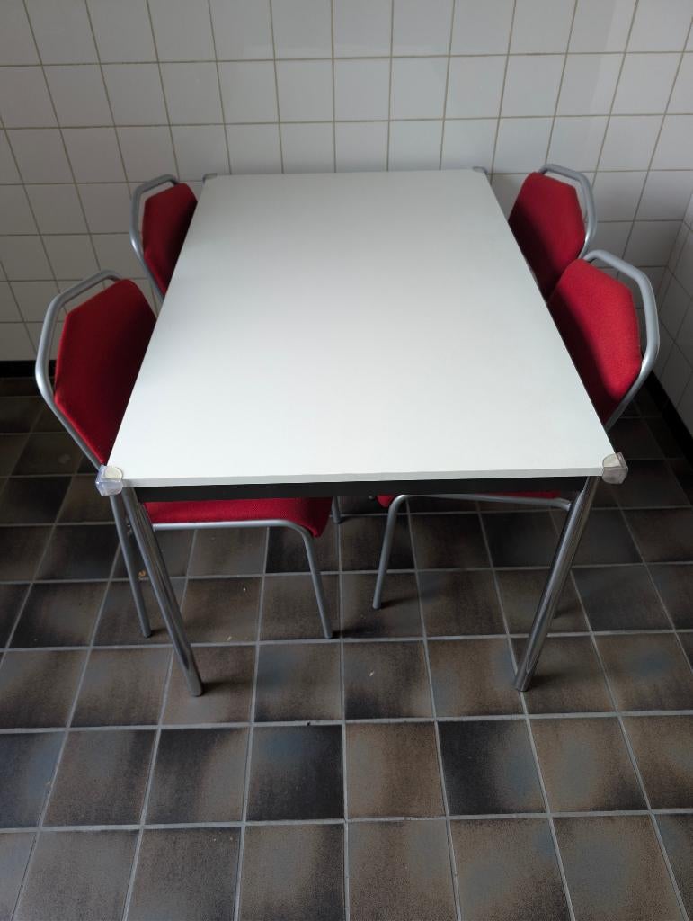 Keukentafel met 4 stoelen, Huis en Inrichting, Tafels | Eettafels, Ophalen, 100 tot 150 cm, 50 tot 100 cm, Zo goed als nieuw