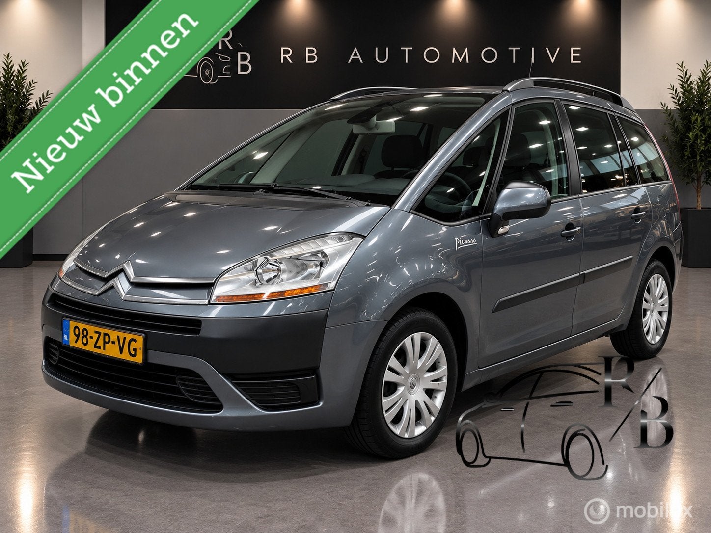 Citroen C4 Grand Picasso 1.8-16V Ambiance 7p. EXPORTKOOPJE!, Auto's, Gebruikt, Zwart, 4 cilinders, 1749 cc