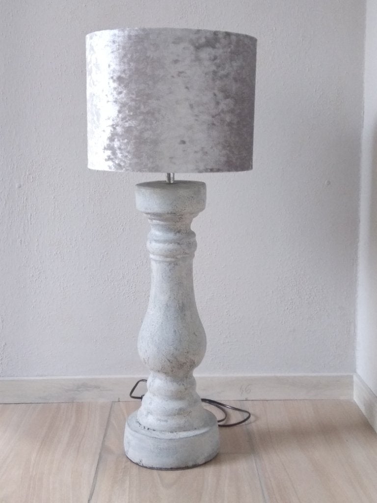 Mooie hoge balusterlamp a la Aura Peeperkorn., Grijs, Ophalen of Verzenden, Zo goed als nieuw, Steen/keramiek