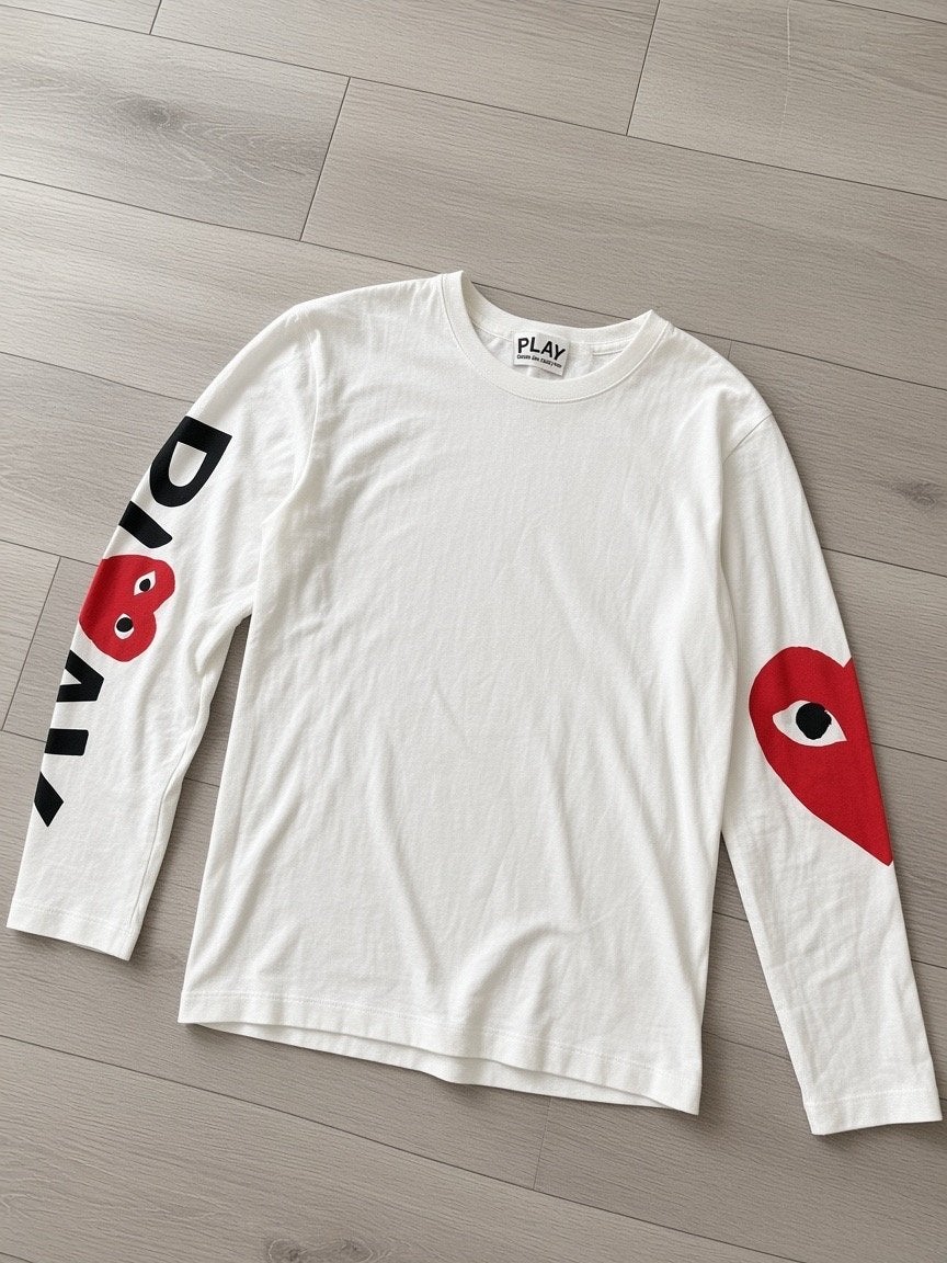 Comme des Garçons PLAY Longsleeve T-shirt Maat S Nieuw, Ophalen of Verzenden, Nieuw, Maat 46 (S) of kleiner, Wit
