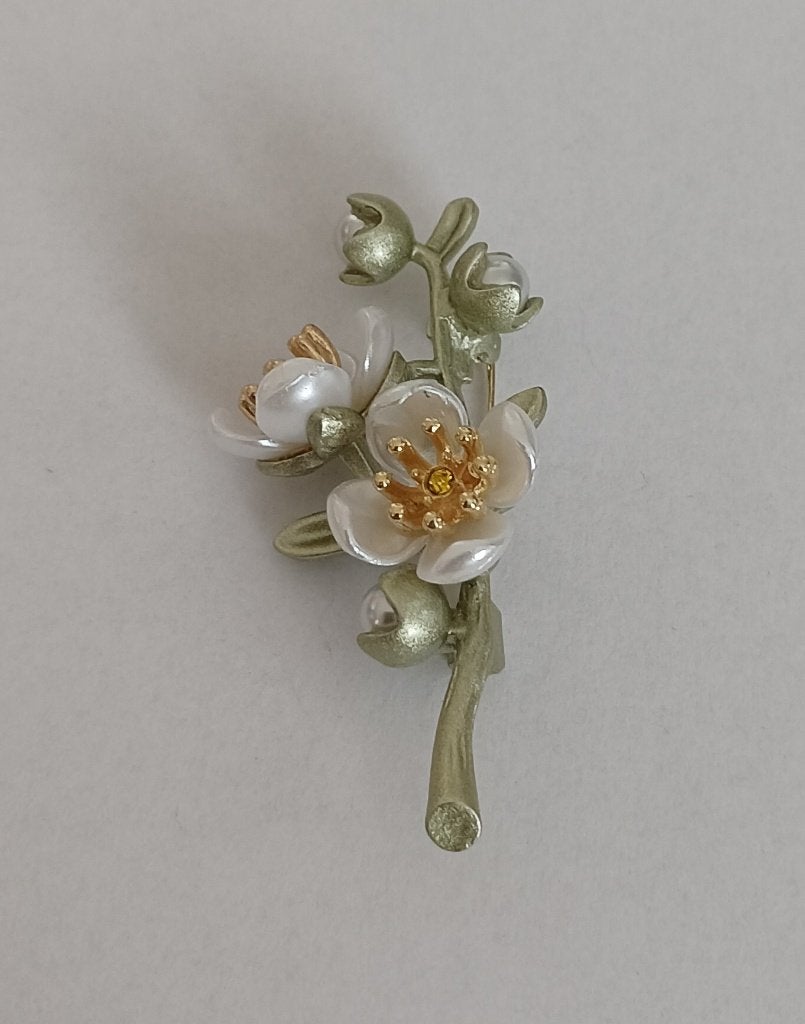 Bloem broche, Overige materialen, 4 tot 7 cm, Overige kleuren, Nieuw