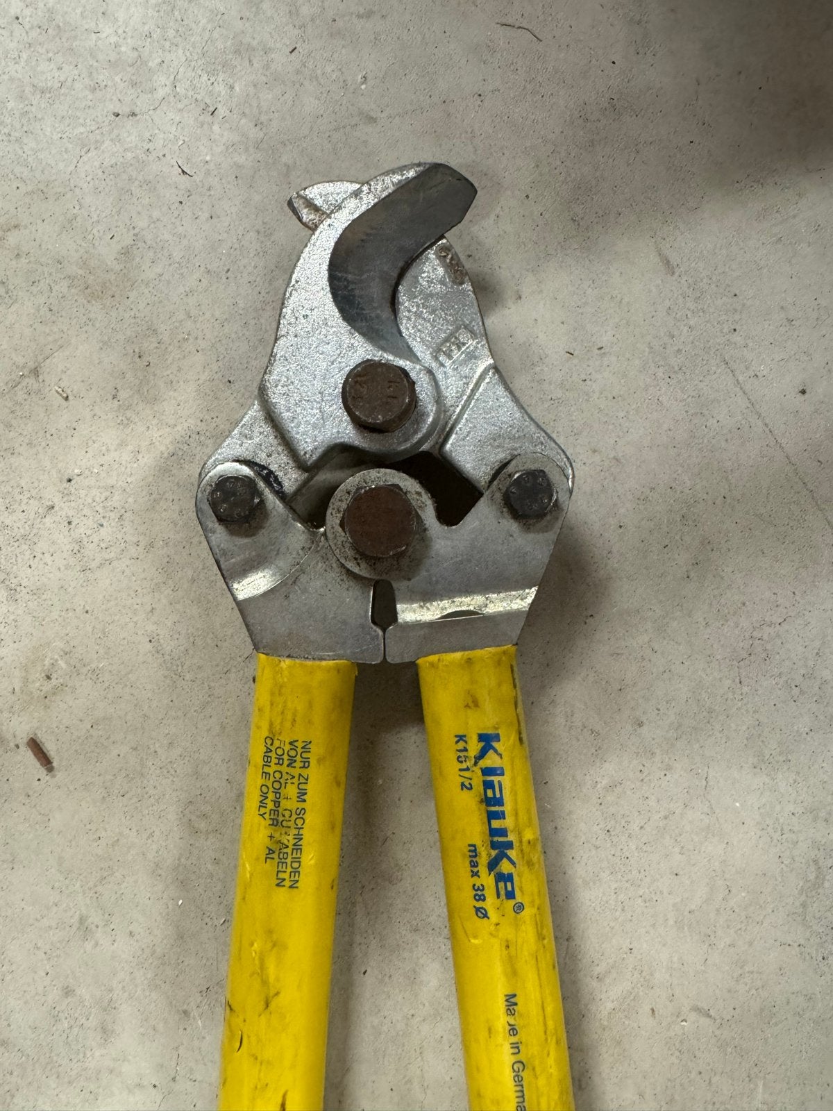 Klauke K101/2 Kabelschaar - max 38 Ø, Ophalen of Verzenden, Gebruikt, Snijgereedschap, Overige merken
